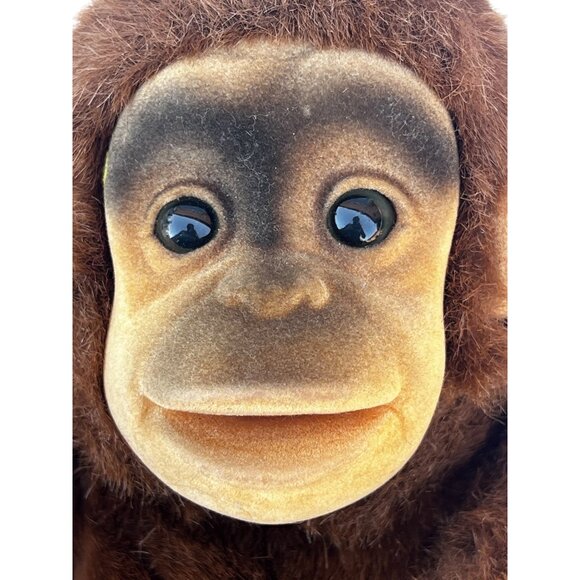 Hosung Brown Chimpanzee Plush Puppet With Flocked Face 12" Soft  Collectible - Picture 4 of 11